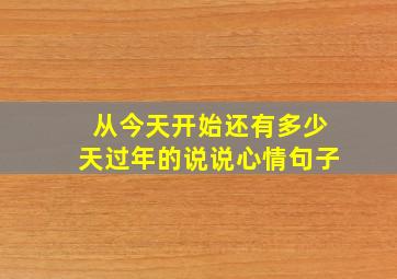 从今天开始还有多少天过年的说说心情句子