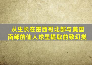 从生长在墨西哥北部与美国南部的仙人球里提取的致幻类