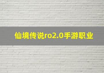 仙境传说ro2.0手游职业