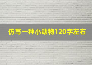 仿写一种小动物120字左右