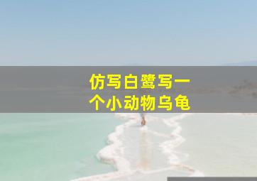 仿写白鹭写一个小动物乌龟