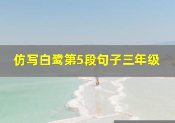 仿写白鹭第5段句子三年级