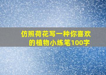 仿照荷花写一种你喜欢的植物小练笔100字