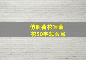 仿照荷花写菊花50字怎么写