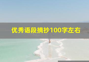 优秀语段摘抄100字左右