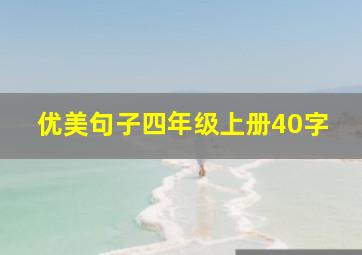 优美句子四年级上册40字