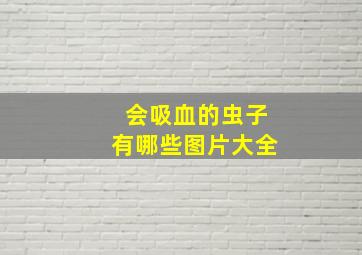 会吸血的虫子有哪些图片大全