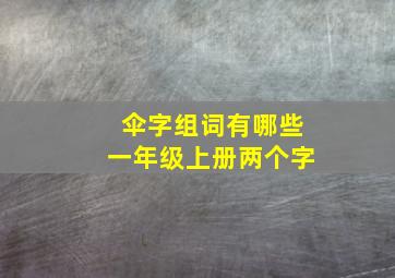 伞字组词有哪些一年级上册两个字