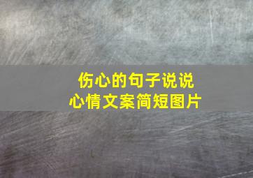 伤心的句子说说心情文案简短图片