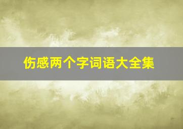 伤感两个字词语大全集