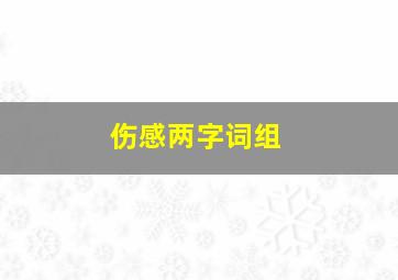 伤感两字词组