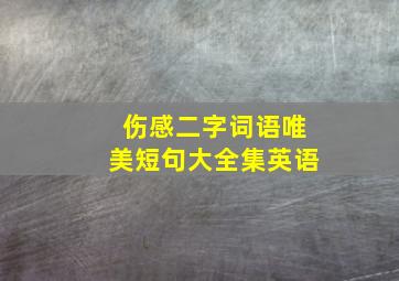 伤感二字词语唯美短句大全集英语