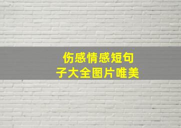 伤感情感短句子大全图片唯美