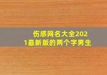 伤感网名大全2021最新版的两个字男生