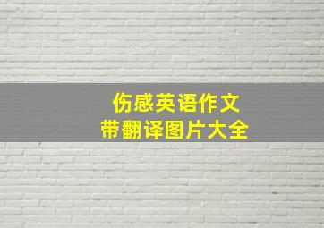 伤感英语作文带翻译图片大全