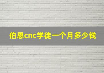 伯恩cnc学徒一个月多少钱