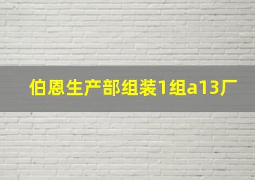 伯恩生产部组装1组a13厂