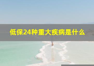 低保24种重大疾病是什么