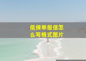 低保举报信怎么写格式图片