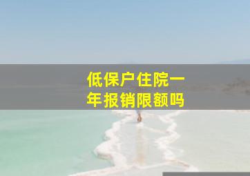 低保户住院一年报销限额吗