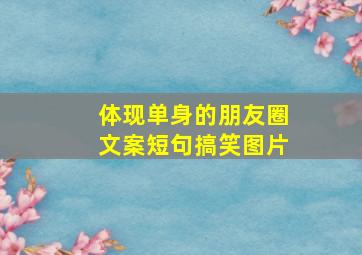 体现单身的朋友圈文案短句搞笑图片