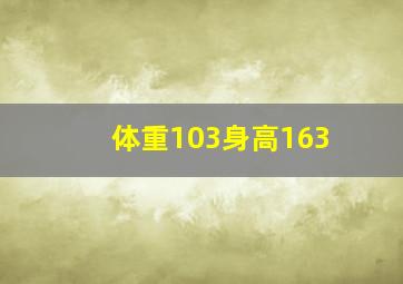 体重103身高163