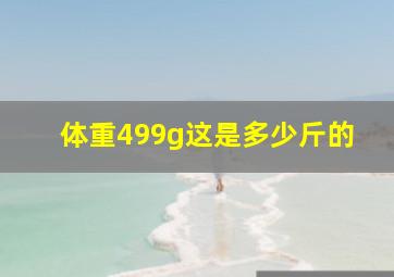 体重499g这是多少斤的