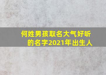 何姓男孩取名大气好听的名字2021年出生人