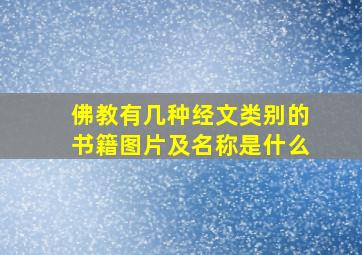 佛教有几种经文类别的书籍图片及名称是什么