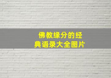 佛教缘分的经典语录大全图片