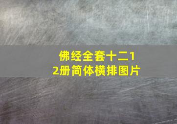 佛经全套十二12册简体横排图片