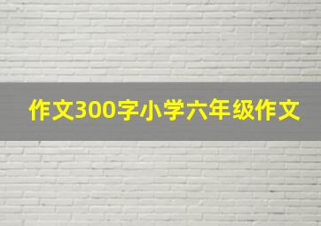 作文300字小学六年级作文