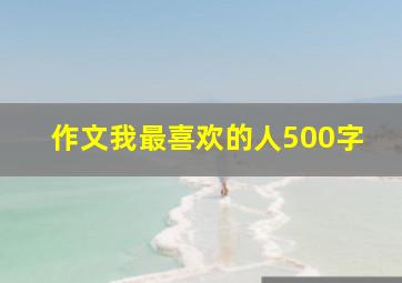 作文我最喜欢的人500字