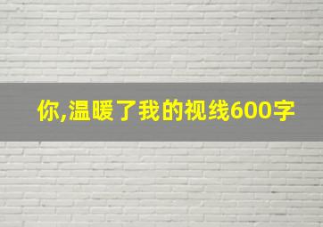 你,温暖了我的视线600字