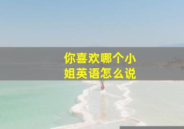 你喜欢哪个小姐英语怎么说