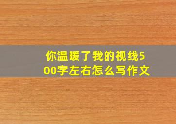 你温暖了我的视线500字左右怎么写作文