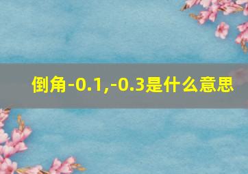 倒角-0.1,-0.3是什么意思