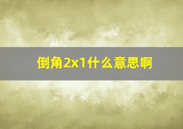 倒角2x1什么意思啊