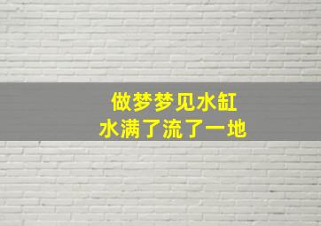 做梦梦见水缸水满了流了一地