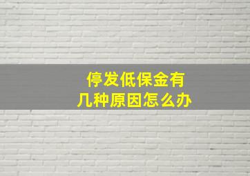 停发低保金有几种原因怎么办