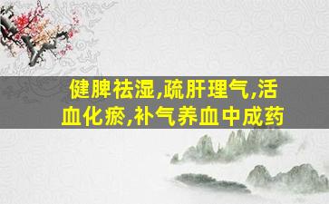 健脾祛湿,疏肝理气,活血化瘀,补气养血中成药