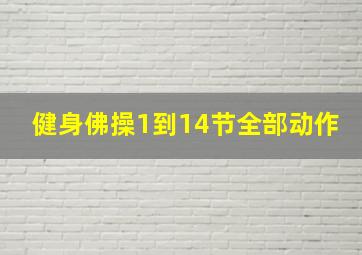 健身佛操1到14节全部动作