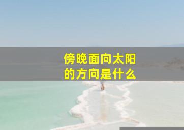 傍晚面向太阳的方向是什么