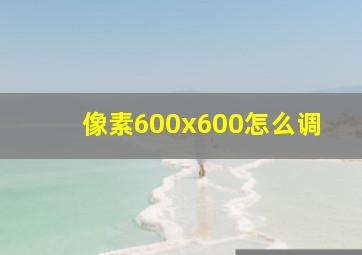 像素600x600怎么调