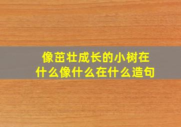 像茁壮成长的小树在什么像什么在什么造句