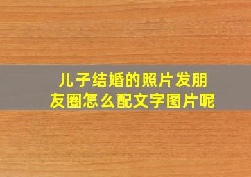 儿子结婚的照片发朋友圈怎么配文字图片呢