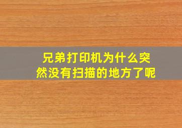 兄弟打印机为什么突然没有扫描的地方了呢