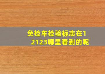 免检车检验标志在12123哪里看到的呢