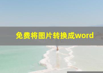 免费将图片转换成word