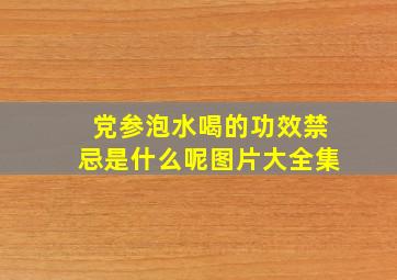 党参泡水喝的功效禁忌是什么呢图片大全集